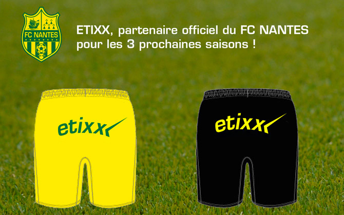 Etixx, partenaire officiel des shorts FC Nantes 2015