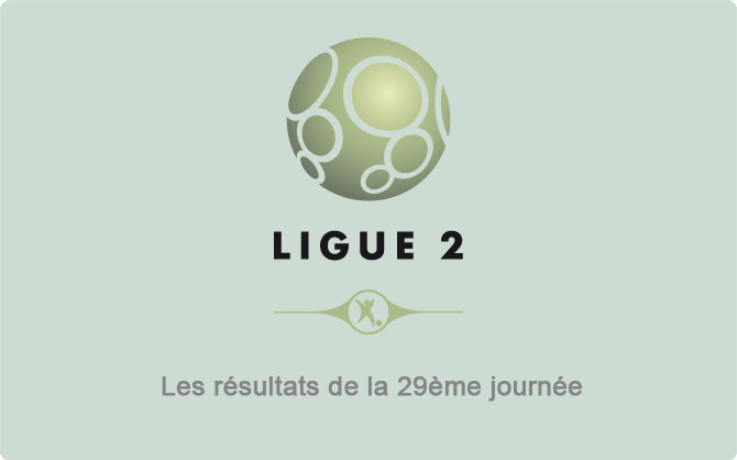 Ligue 2 : Les r�sultats de la 29�me journ�e