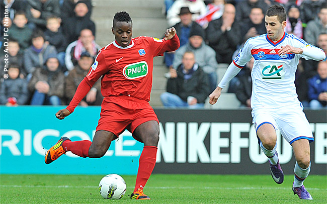 Damien Mayenga, lors du match de Coupe de France Luçon VF - Olympique Lyonnais, au stade de la Beaujoire
