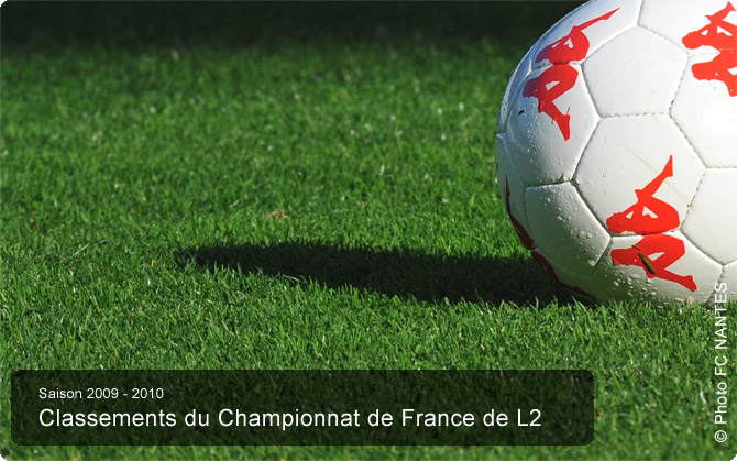 Saison 2009-2010 : Classement G�n�ral de Ligue 2