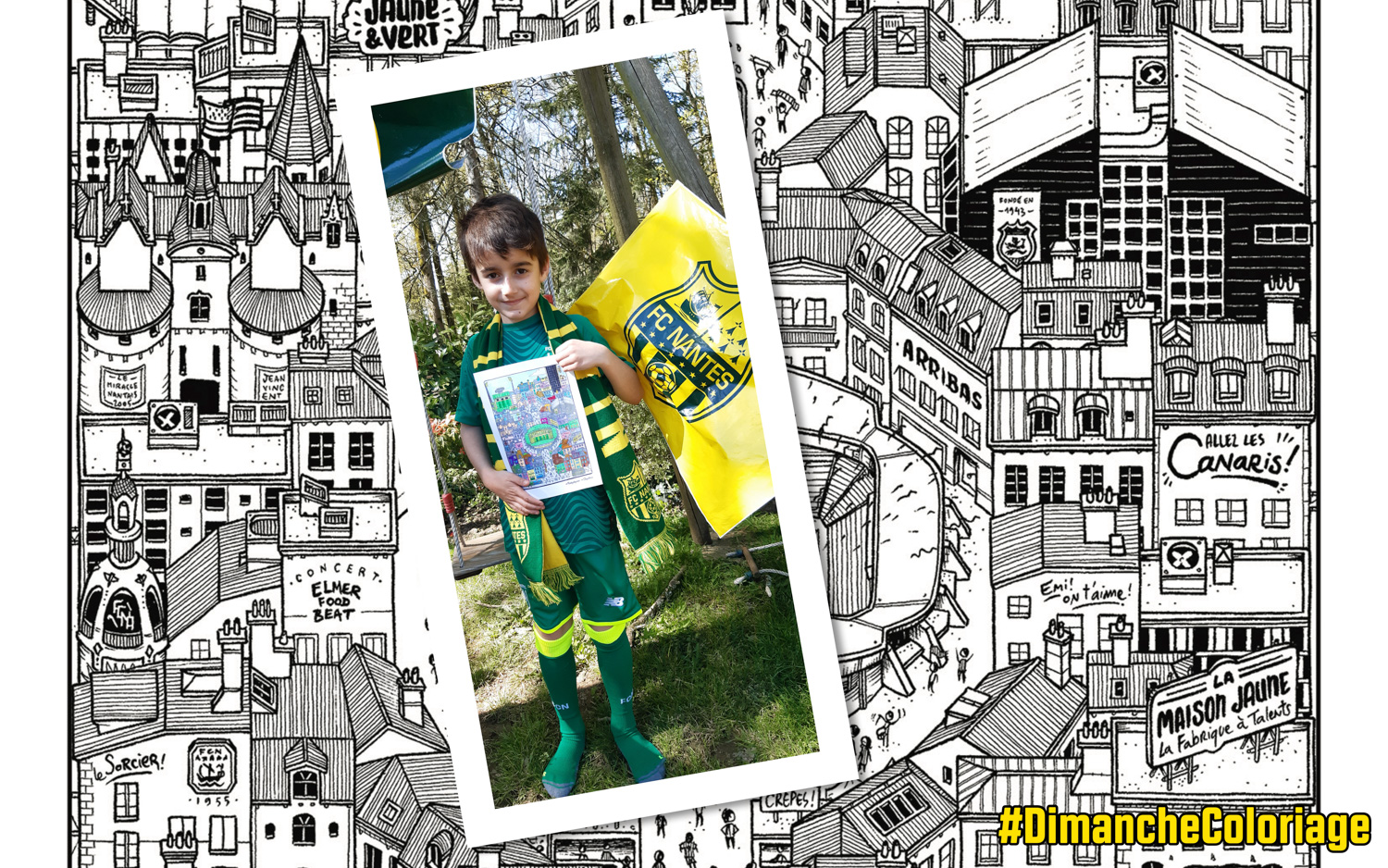 Coloriage Fc Nantes / Blason FC Nantes  Coloriage FC Nantes à imprimer