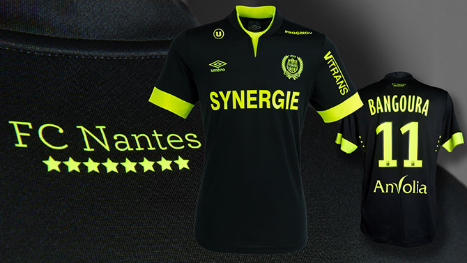 Short Fc Nantes Umbro Marine et ciel Porté SF Vintage Ancien Football - L