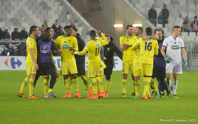 La joie des Canaris qui ont pris leur billet pour les quarts de finale à la 118'